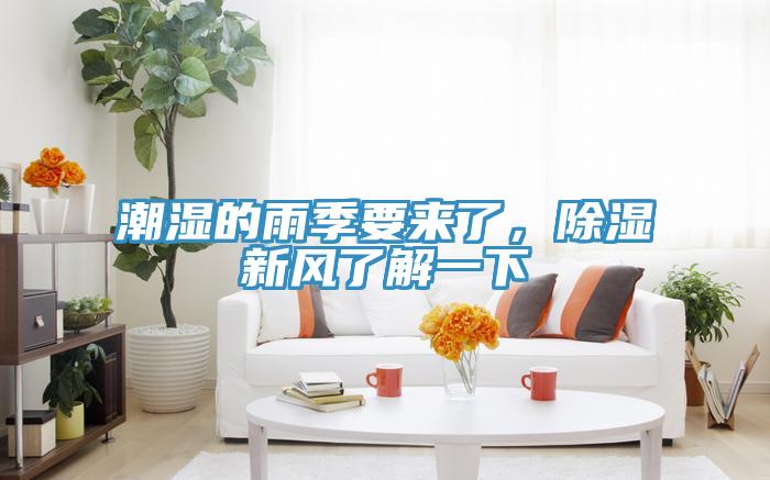 潮濕的雨季要來了,除濕新風了解一下