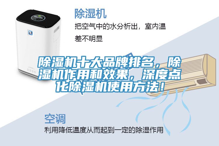 除濕機十大品牌排名，除濕機作用和效果，深度點化除濕機使用方法！