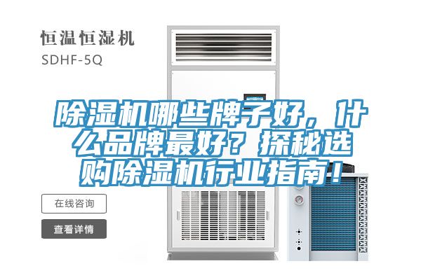 除濕機哪些牌子好,什么品牌最好?探秘選購除濕機行業(yè)指南!